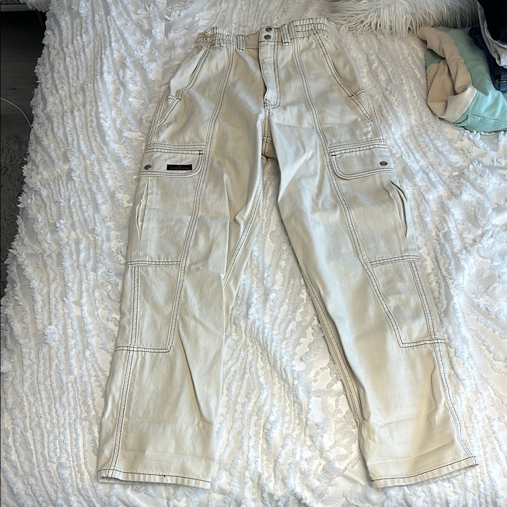 Men's Beige Cargo Pants